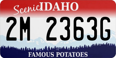 ID license plate 2M2363G