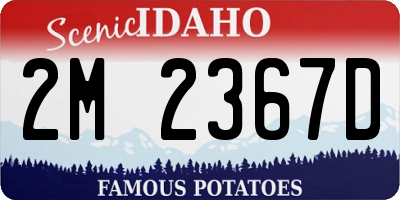 ID license plate 2M2367D