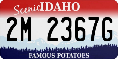 ID license plate 2M2367G