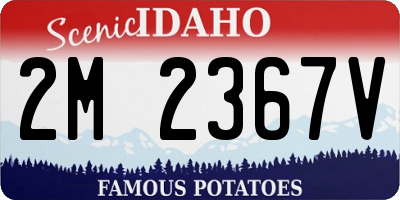 ID license plate 2M2367V