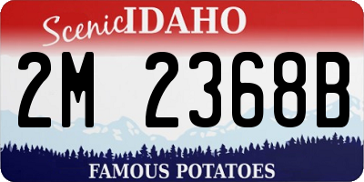 ID license plate 2M2368B