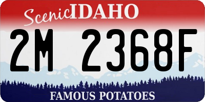 ID license plate 2M2368F