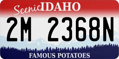 ID license plate 2M2368N