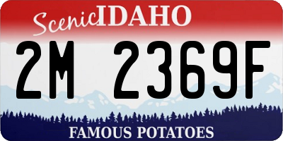 ID license plate 2M2369F