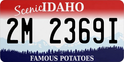 ID license plate 2M2369I