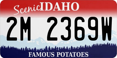 ID license plate 2M2369W