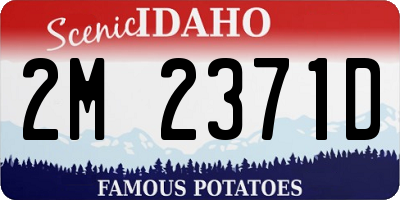 ID license plate 2M2371D