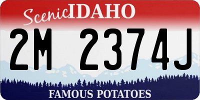 ID license plate 2M2374J