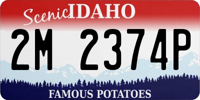 ID license plate 2M2374P