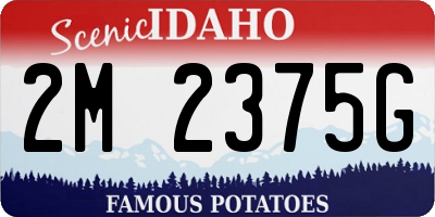 ID license plate 2M2375G