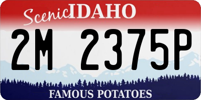ID license plate 2M2375P