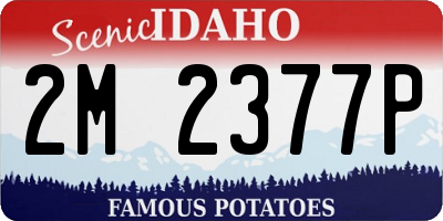 ID license plate 2M2377P