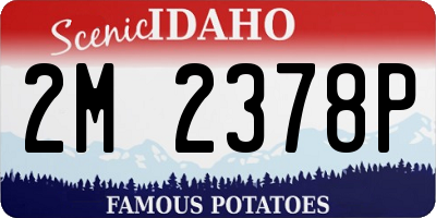 ID license plate 2M2378P