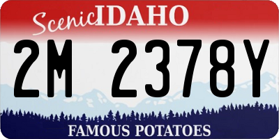 ID license plate 2M2378Y