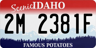 ID license plate 2M2381F