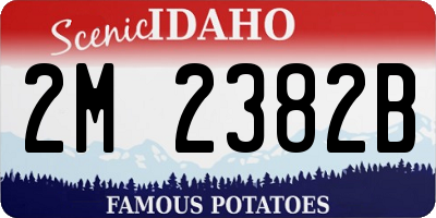 ID license plate 2M2382B