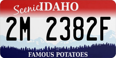 ID license plate 2M2382F