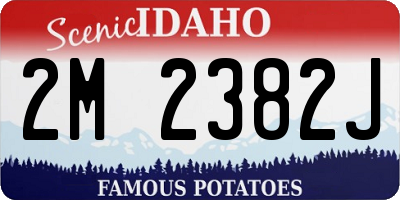 ID license plate 2M2382J