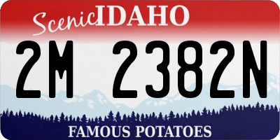 ID license plate 2M2382N