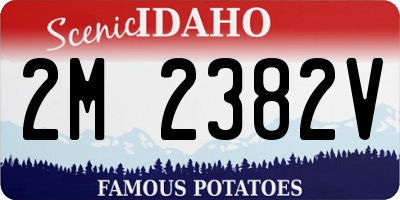 ID license plate 2M2382V