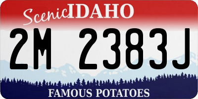 ID license plate 2M2383J