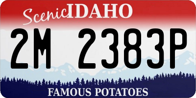 ID license plate 2M2383P