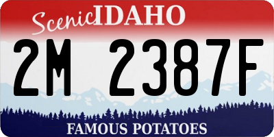 ID license plate 2M2387F