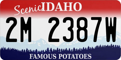 ID license plate 2M2387W