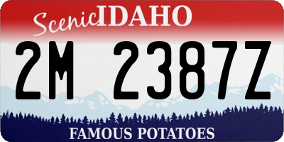 ID license plate 2M2387Z