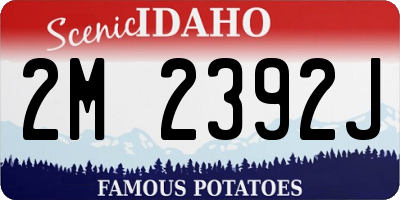 ID license plate 2M2392J