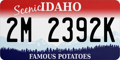 ID license plate 2M2392K