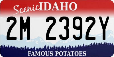 ID license plate 2M2392Y