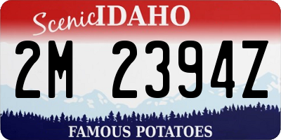 ID license plate 2M2394Z