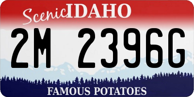 ID license plate 2M2396G