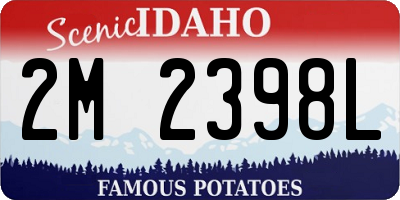 ID license plate 2M2398L