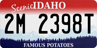 ID license plate 2M2398T