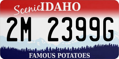 ID license plate 2M2399G
