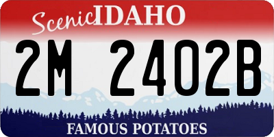 ID license plate 2M2402B