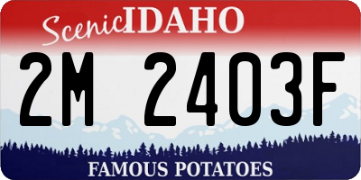 ID license plate 2M2403F