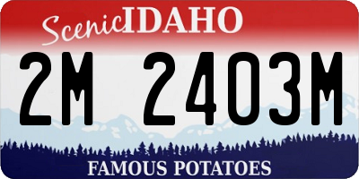 ID license plate 2M2403M