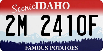 ID license plate 2M2410F