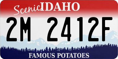 ID license plate 2M2412F