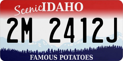 ID license plate 2M2412J