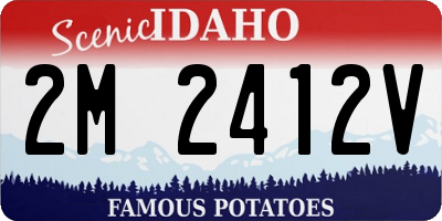 ID license plate 2M2412V