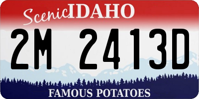 ID license plate 2M2413D
