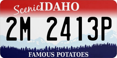 ID license plate 2M2413P