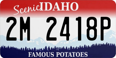 ID license plate 2M2418P