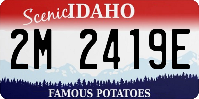 ID license plate 2M2419E