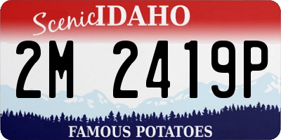 ID license plate 2M2419P