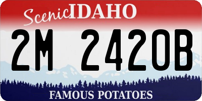 ID license plate 2M2420B